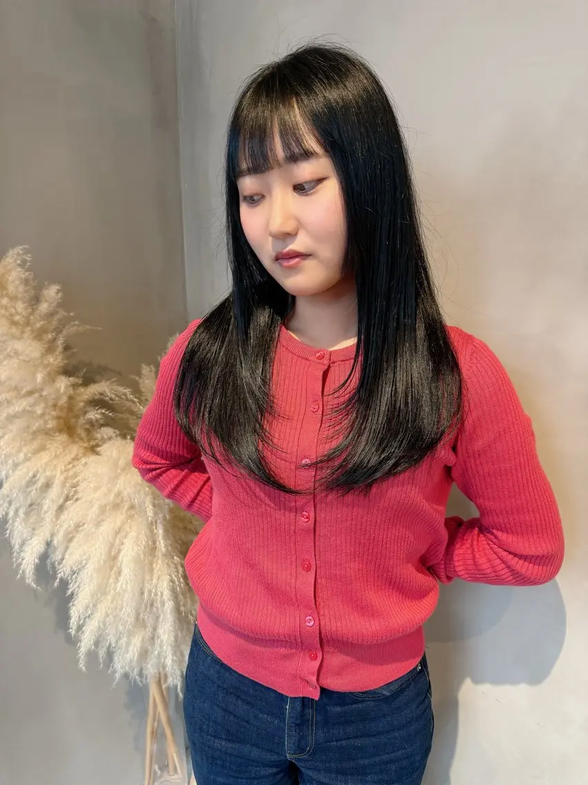 ロング カラー ダブルカラー レイヤーカット ロング カット ヘアカラー Angelica 中田航のヘアスタイル