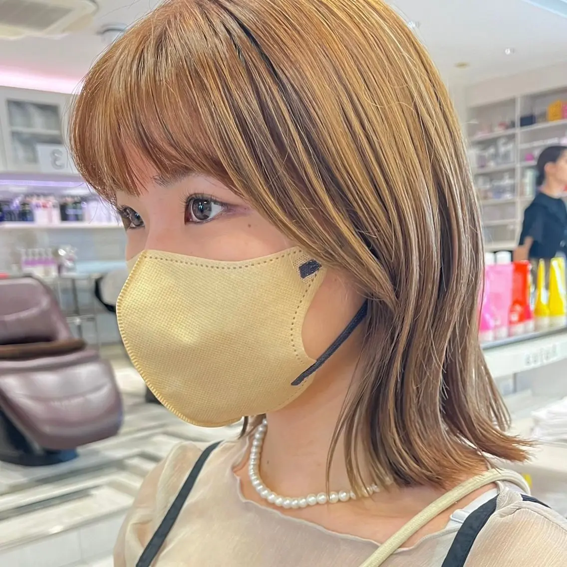 ミディアム カラー トリートメント リナ✮レイヤーカット モデル様✮募集中のヘアスタイル