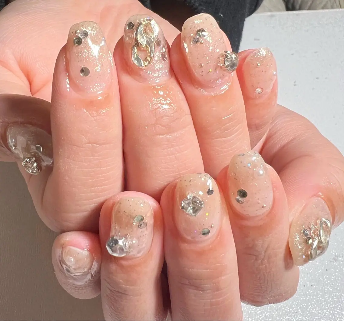ネイル キラキラネイル ハンドネイル private salon mieのネイルデザイン