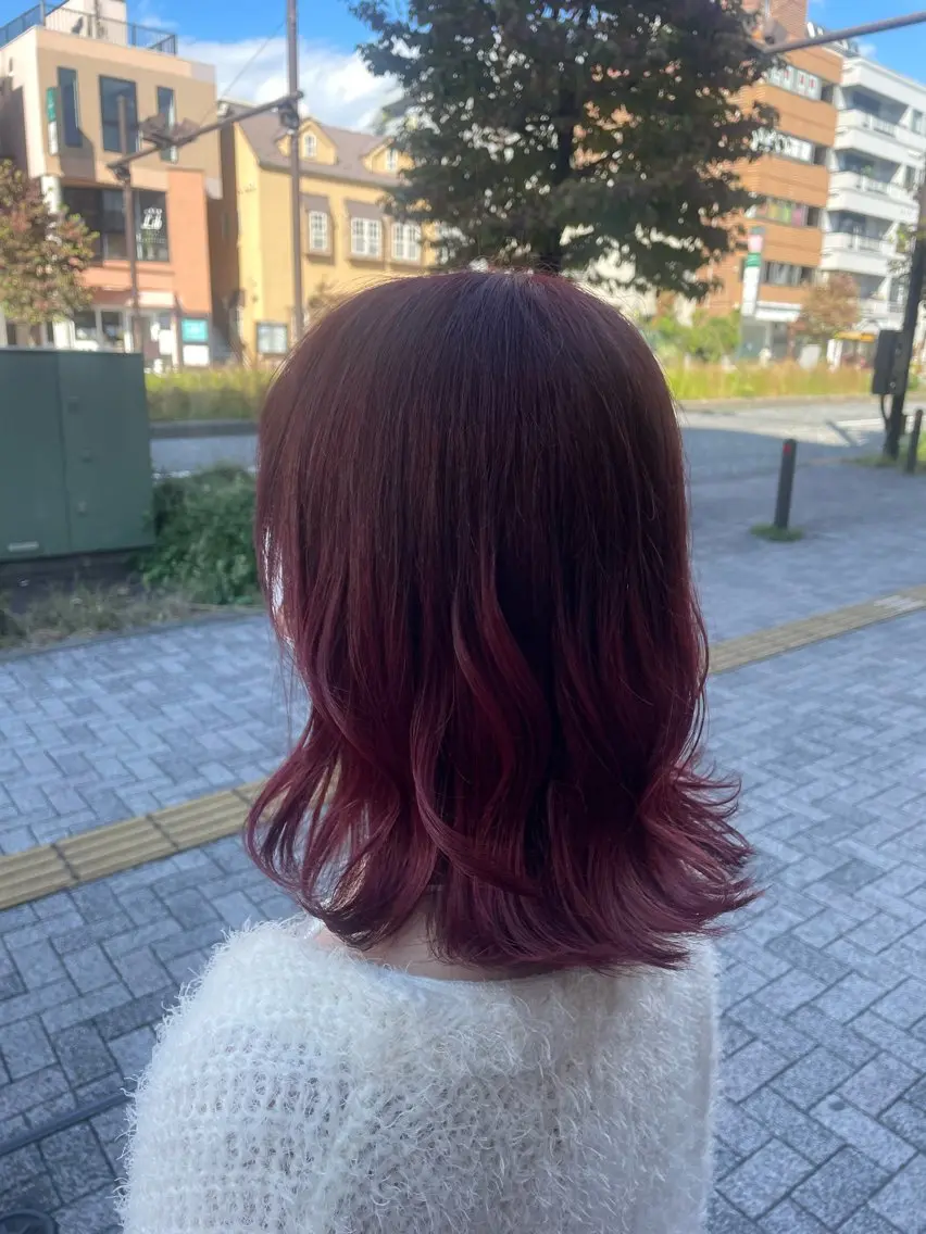 セミロング カラー ヘアカラー トリートメント 💞暖色カラー 💞risaのヘアスタイル