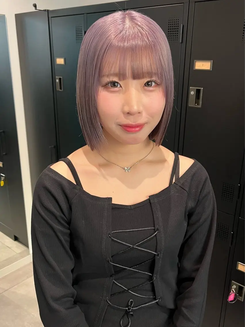 ショート カラー ブリーチ ダブルカラー イルミナカラー ブリーチなしカラー ボブ カット ヘアカラー トリートメント LUCK 本厚木店のヘアスタイル