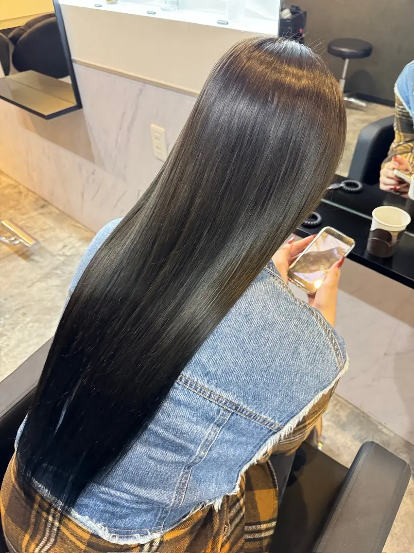 ロング 髪質改善 BLINK 心斎橋のヘアスタイル
