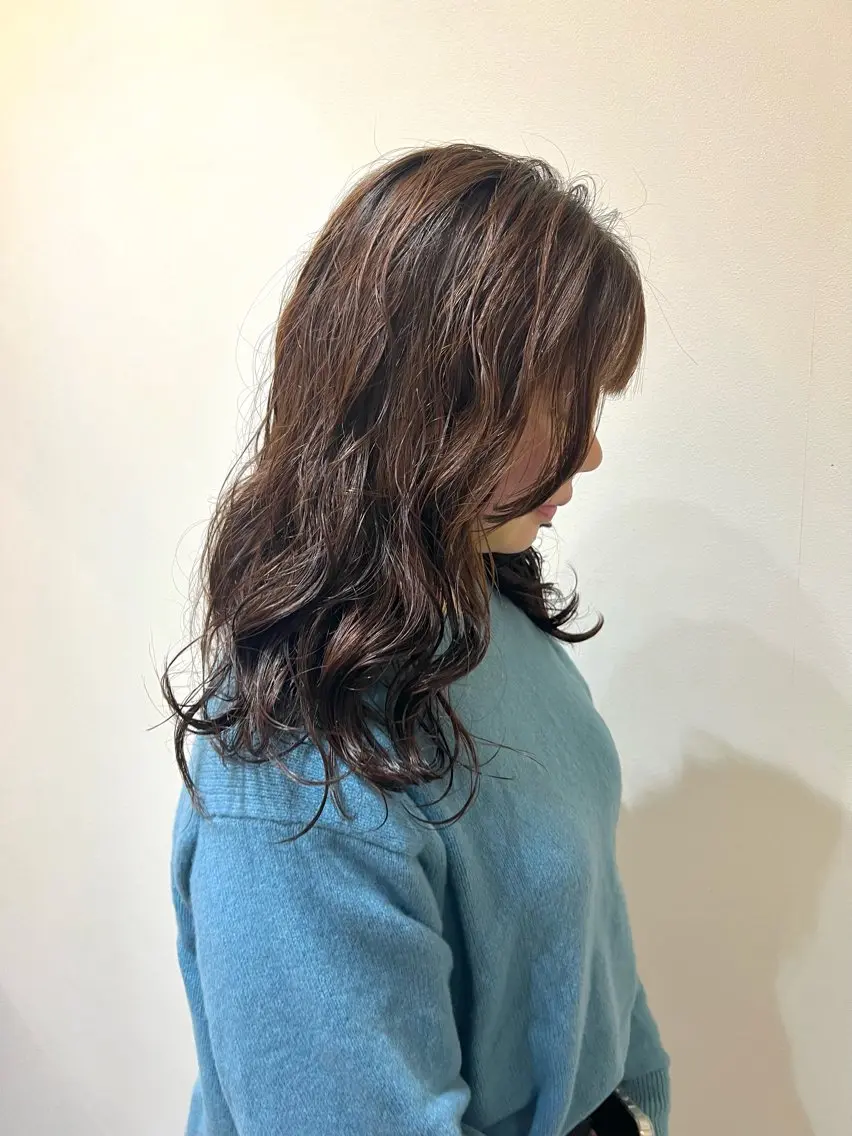 セミロング パーマ セミロングパーマ カット パーマ トリートメント しおり/パーマ/ newi町田のヘアスタイル