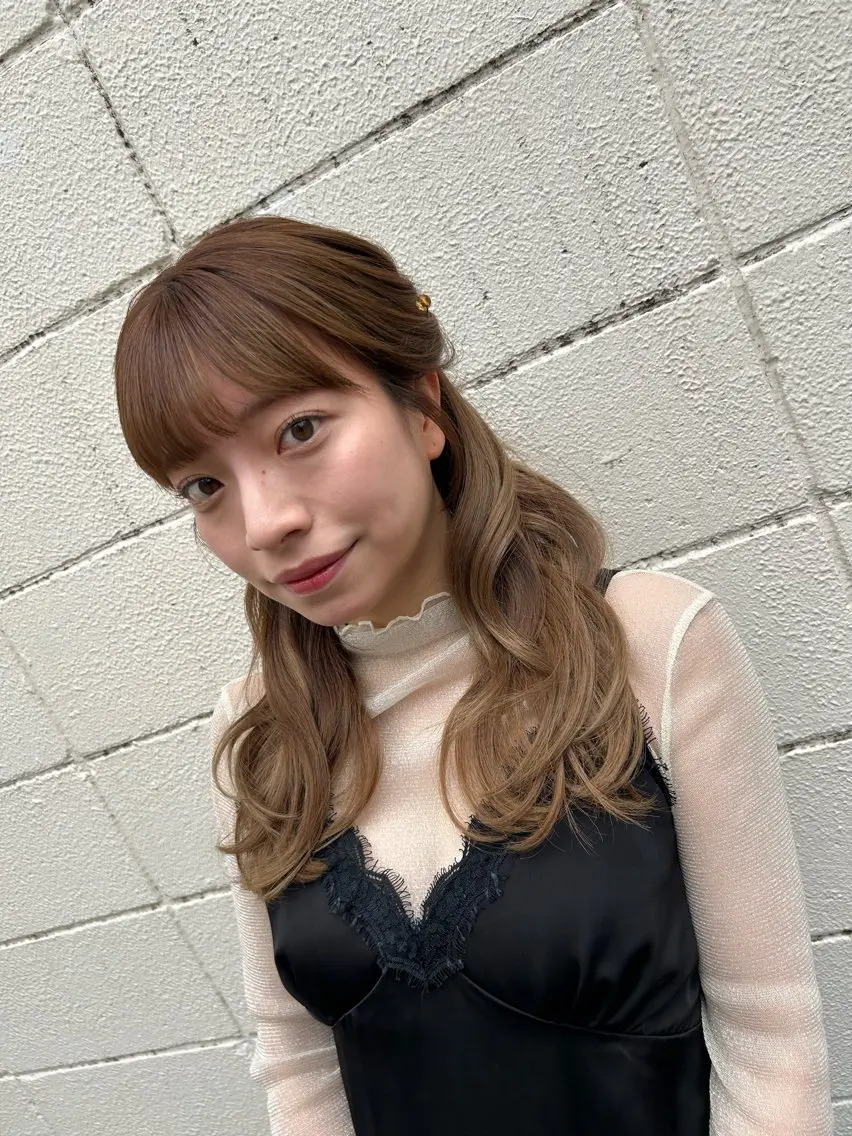 セミロング ヘアアレンジ HORI 　tのヘアスタイル