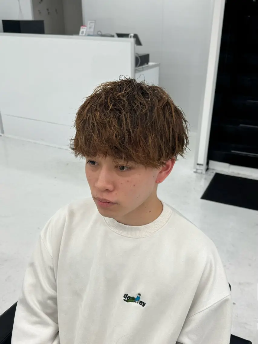 ショート パーマ メンズ カット パーマ 柏メンズカットパーマ NO.1タイチのヘアスタイル