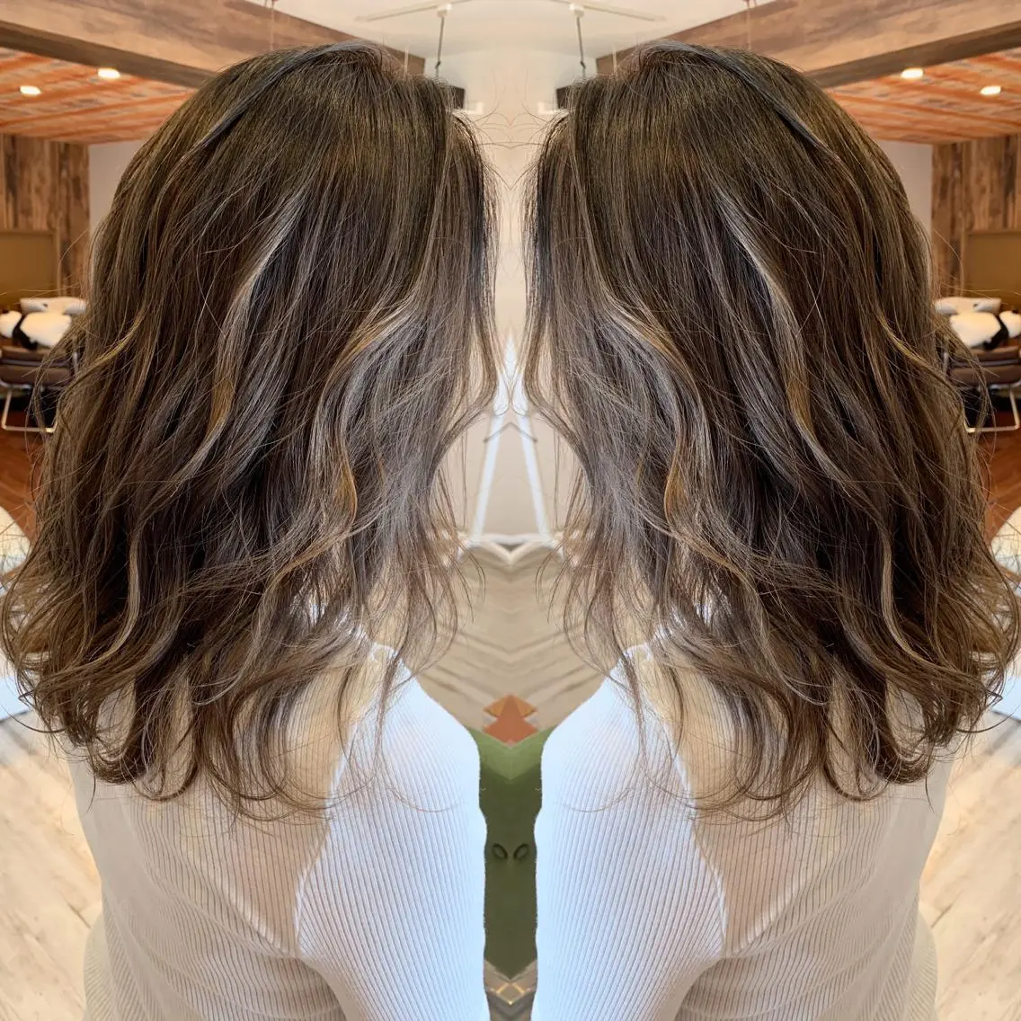 セミロング レイヤーカット yoshihara yuukiのヘアスタイル