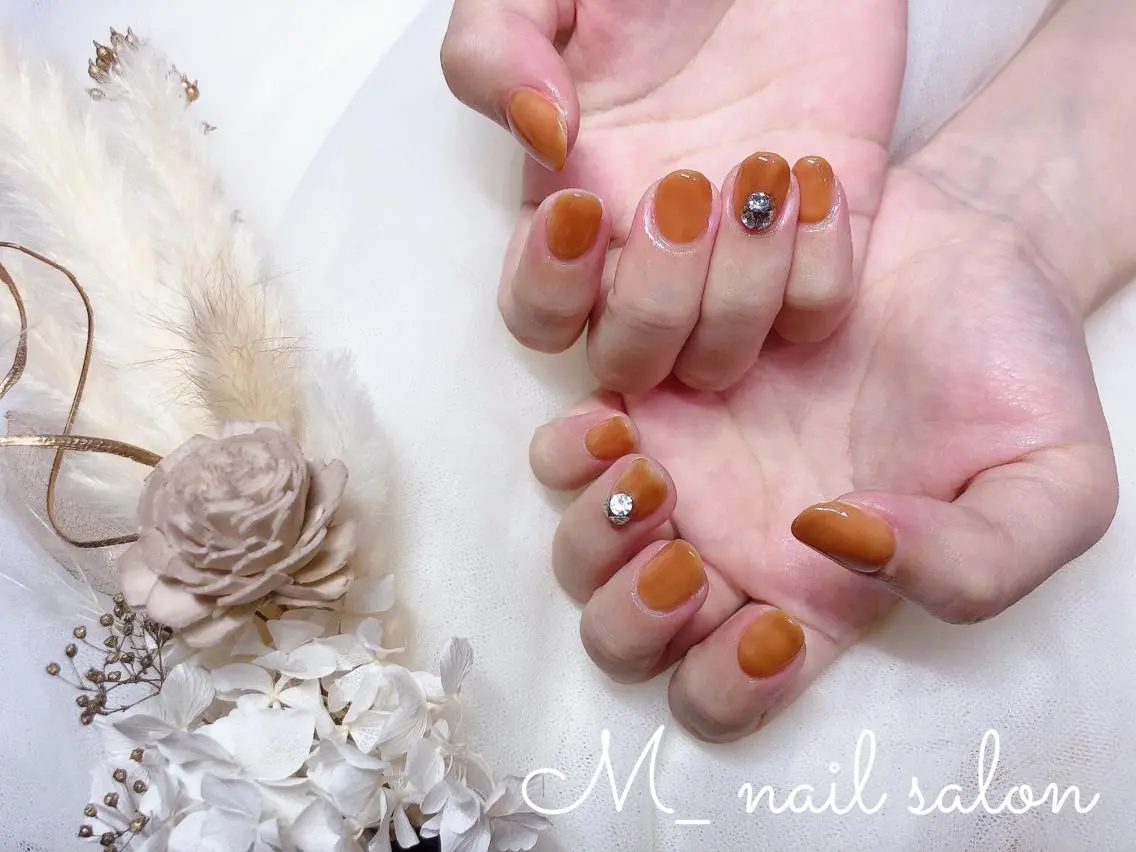ネイル ジェルネイル パラジェル シンプルネイル M_ nail salonのネイルデザイン