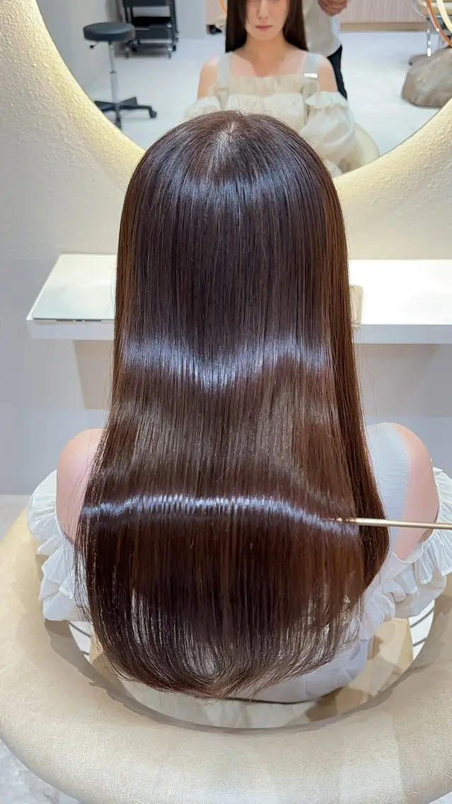 ロング カット ヘアカラー トリートメント 縮毛矯正✨🫧 レイヤー川村利幸のヘアスタイル