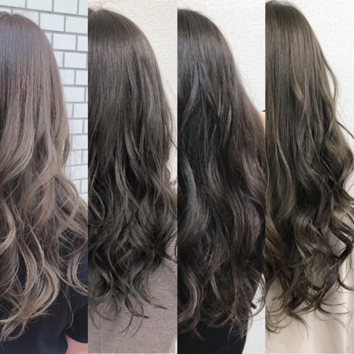 セミロング カラー 店長 濱口 花菜 美髪整形のヘアスタイル