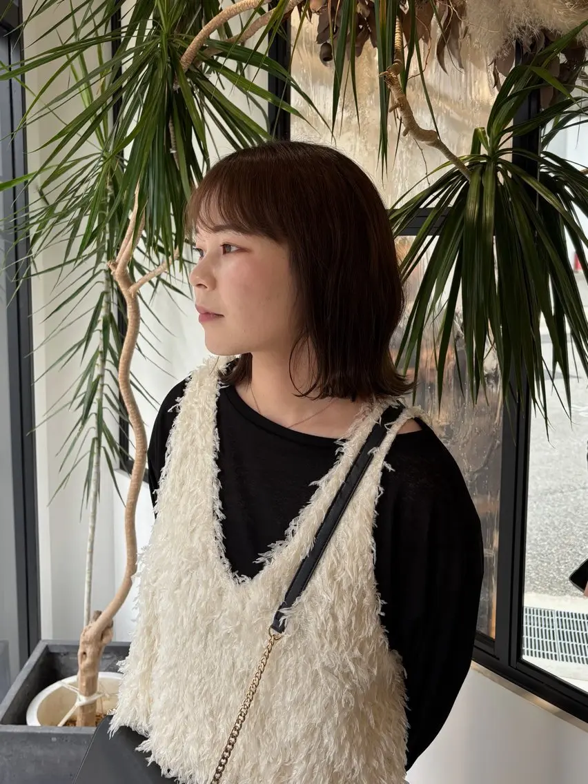 カラー ブラウンカラー ヘアカラー recipe la couleurちずのヘアスタイル