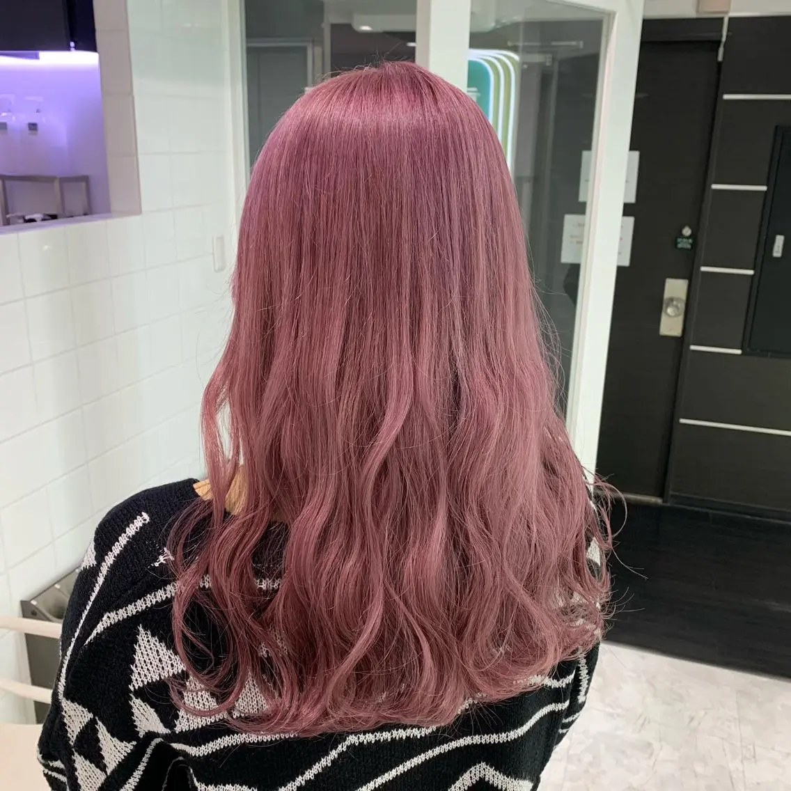 ロング カラー パーマ ヘアアレンジ メンズ キッズ ネイル マツエク・マツパ ピンクカラー カラーマツエク ピンク 🦋haginoya miho🦋のマツエク・マツパデザイン