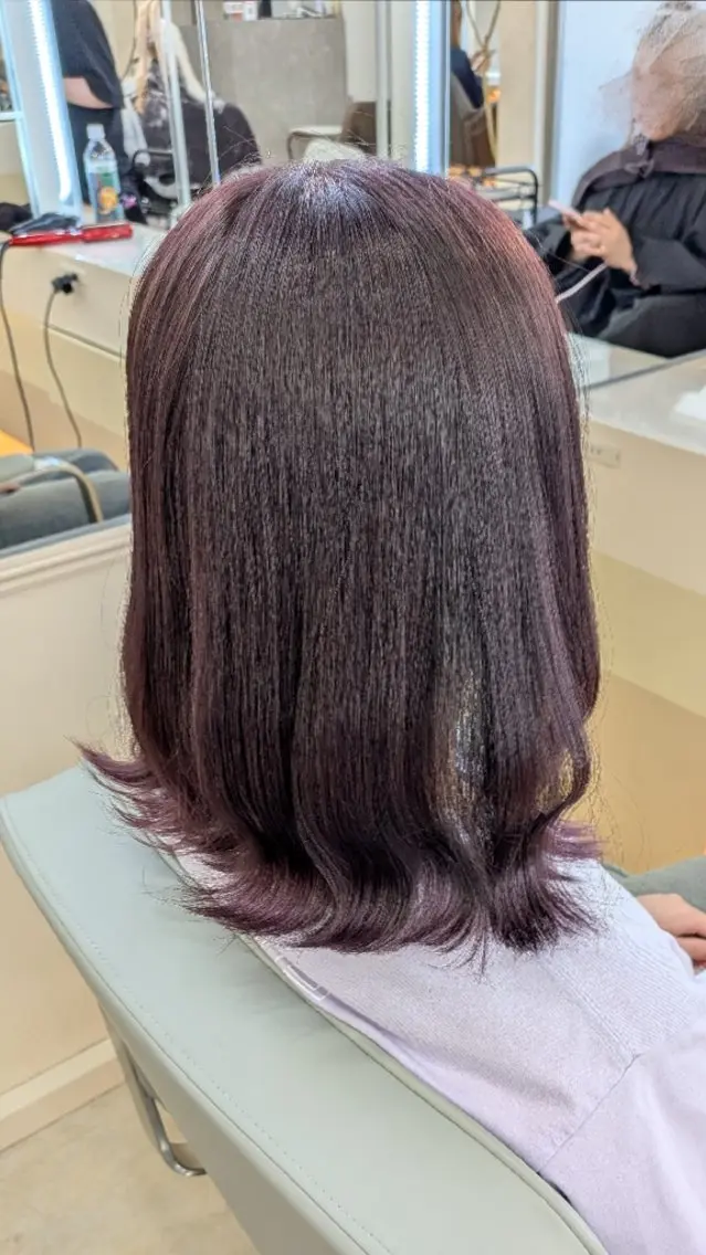 ミディアム カラー ラベンダーカラー ピンクカラー ピンクラベンダー 原田 来実🥜🍪のヘアスタイル