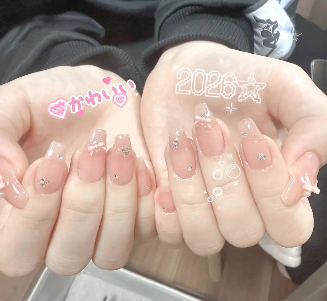 ネイル オーロラネイル チークネイル 成人式 長さ出し フレンチネイル ハンドネイル NEW NAIL 池袋のネイルデザイン