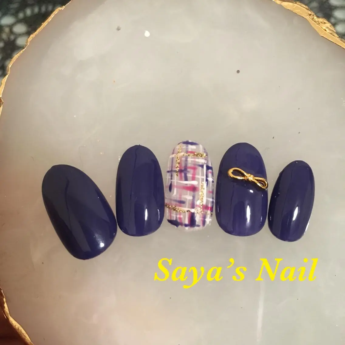 ネイル ツイードネイル SantéNail SAYAKAのネイルデザイン