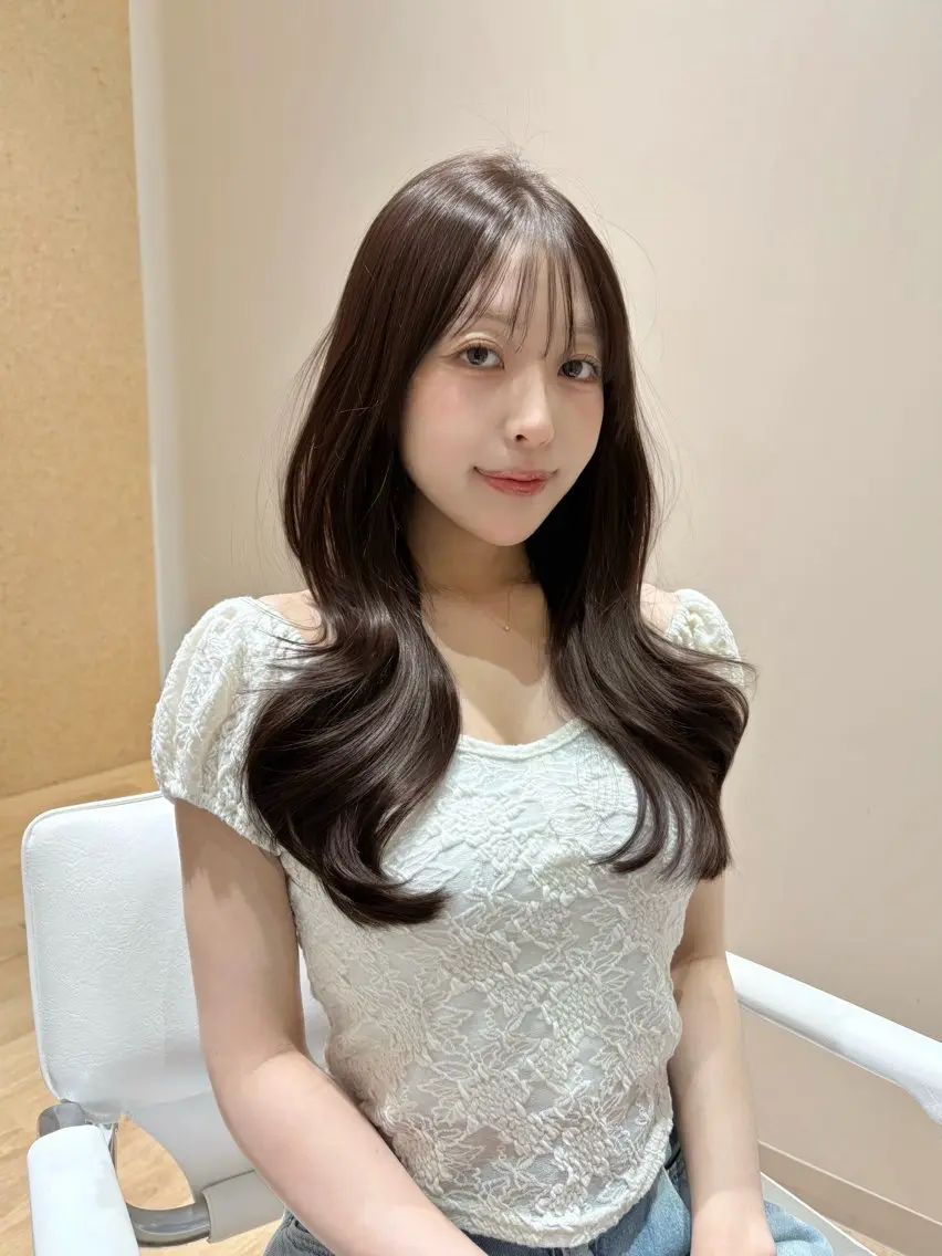 ロング カラー ショコラグレージュ グレージュ KANON 透明感カラー🎀のヘアスタイル