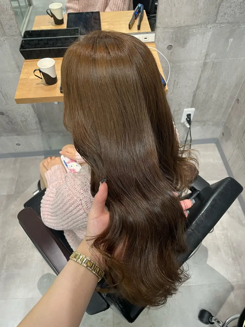 【ブリーチなしで明るく🎶 】カット+ダブルカラー+プレトリートメント✩.*˚の写真