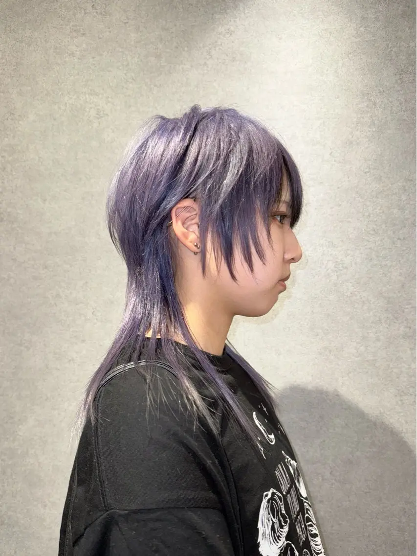 ショート カラー ハイトーンカラー ラベンダーカラー ショートヘア ウルフカット カット ヘアカラー トリートメント ハイトーン/レイヤー /ウルフ⭐️永田⭐️のヘアスタイル