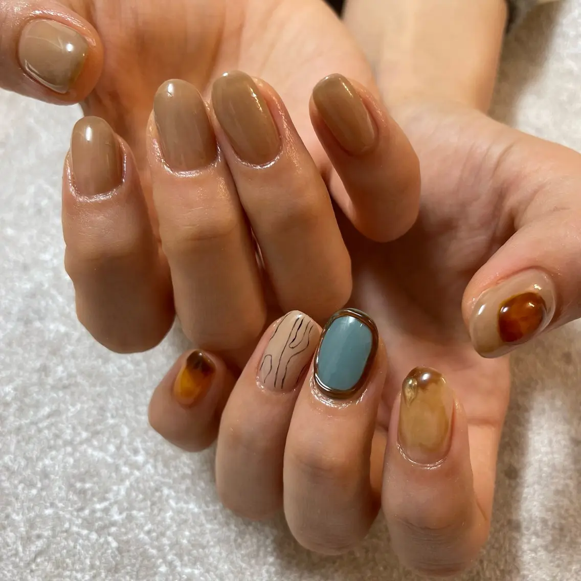 ネイル アートネイル ハンドネイル カメレオン京橋🌻 草葉由佳のネイルデザイン