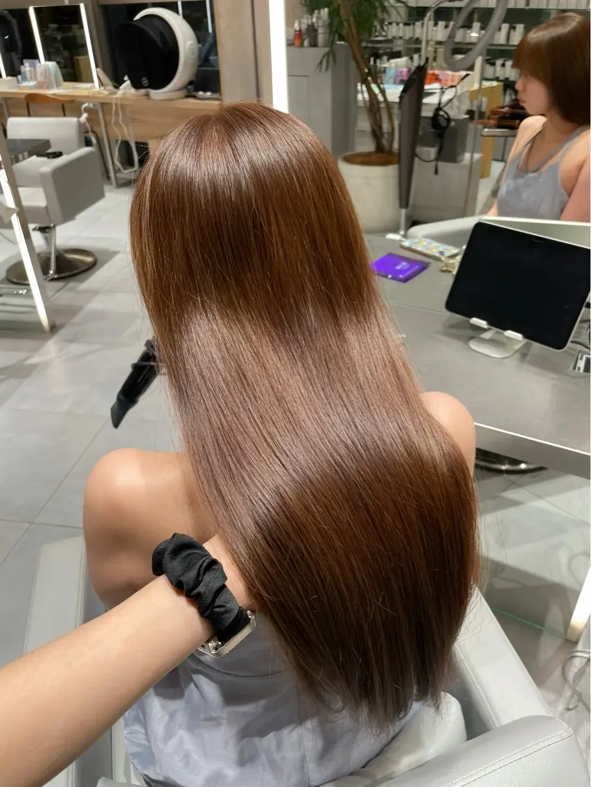 ロング カラー ベージュカラー ヘーゼル 🤍似合わせカット/ トレンドレイヤー🤍のヘアスタイル