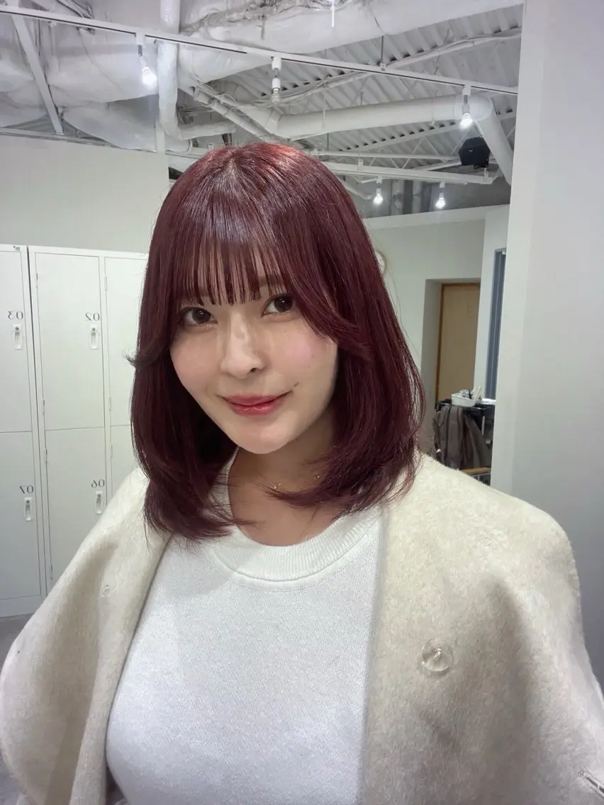 ミディアム ヘアカラー ♡透明感/艶カラー/ M a I ♡のヘアスタイル