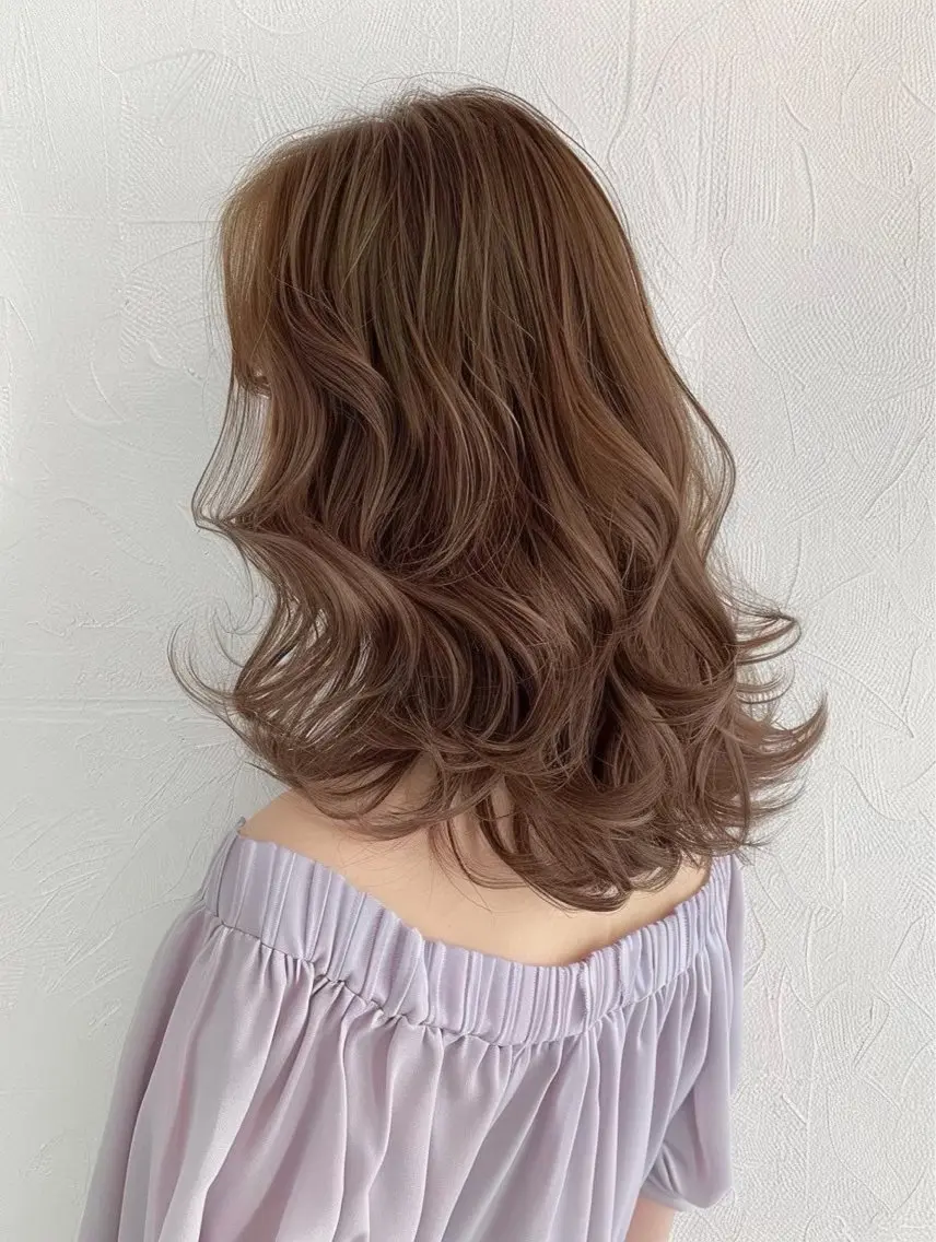 セミロング パーマ セミロングパーマ laffin❁ななみ /パーマスタイルのヘアスタイル