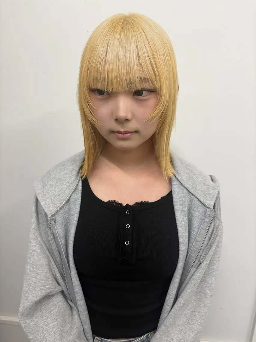 ミディアム ヘアカラー 山下 夏季のヘアスタイル