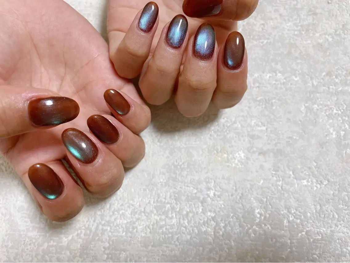 ネイル オーロラネイル フットネイル フレンチネイル ジェルネイル 韓国ネイル mogunail &blowのネイルデザイン