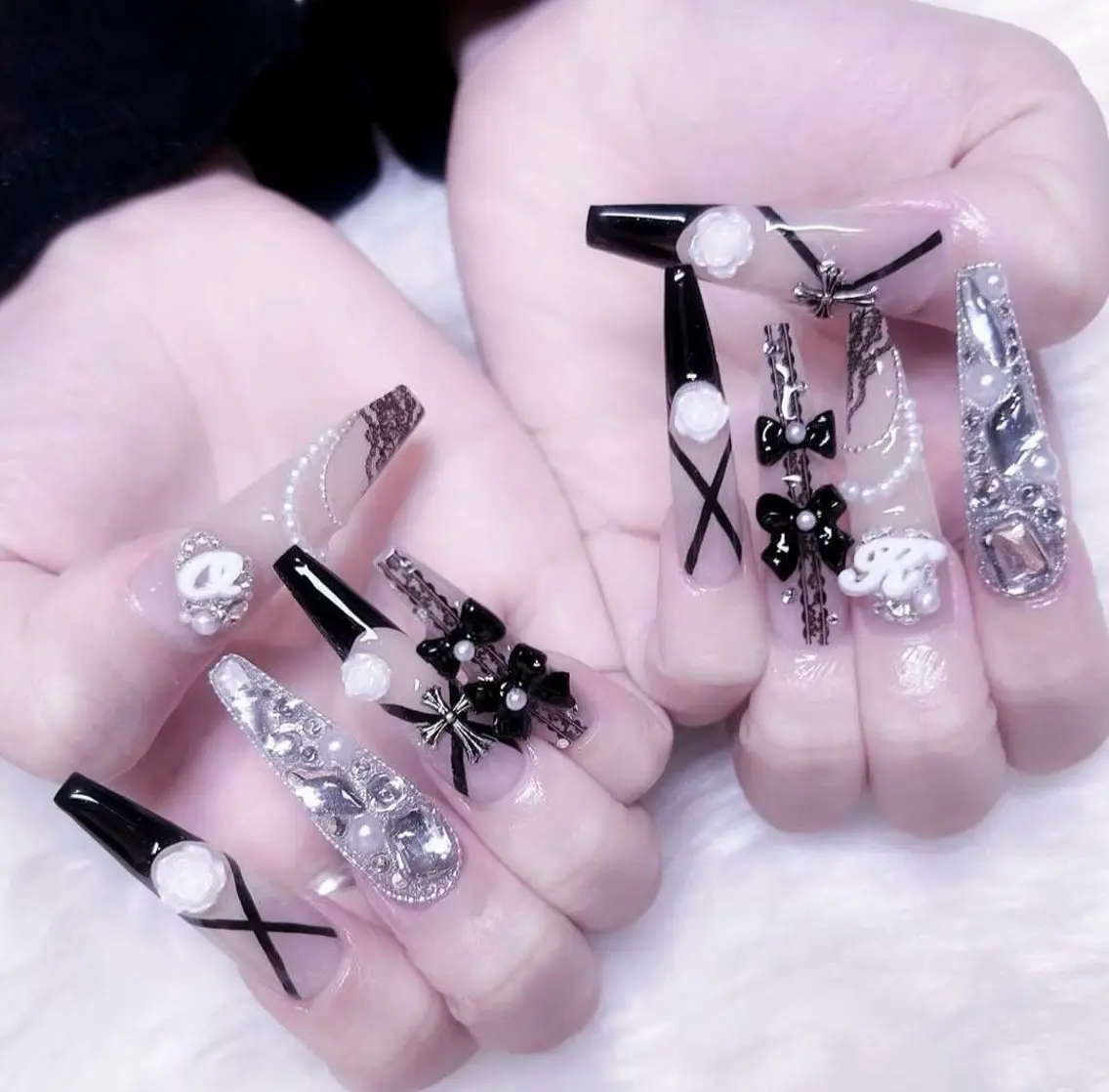 ネイル アートネイル クリアネイル 長さ出し フラッシュネイル グラデーション ハンドネイル kana nailのネイルデザイン