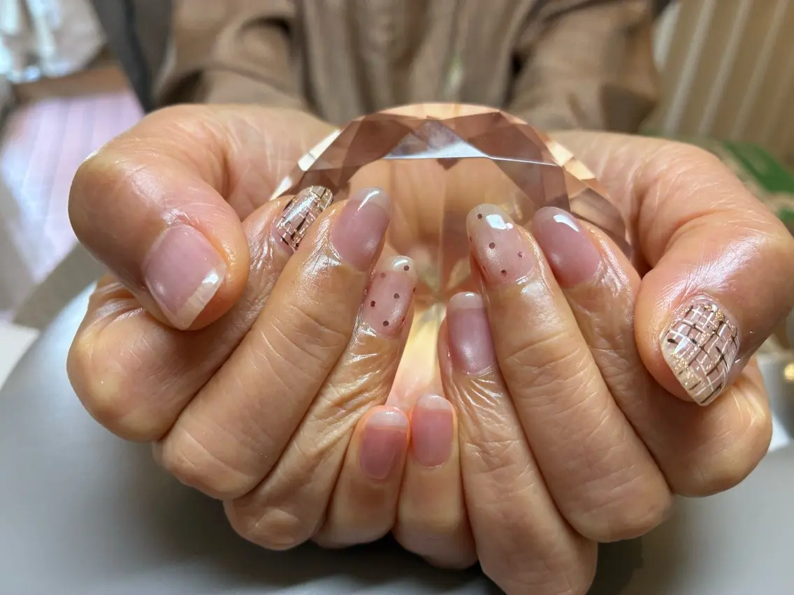 ネイル ピンク ハンドネイル ECRLN Atsumiのネイルデザイン