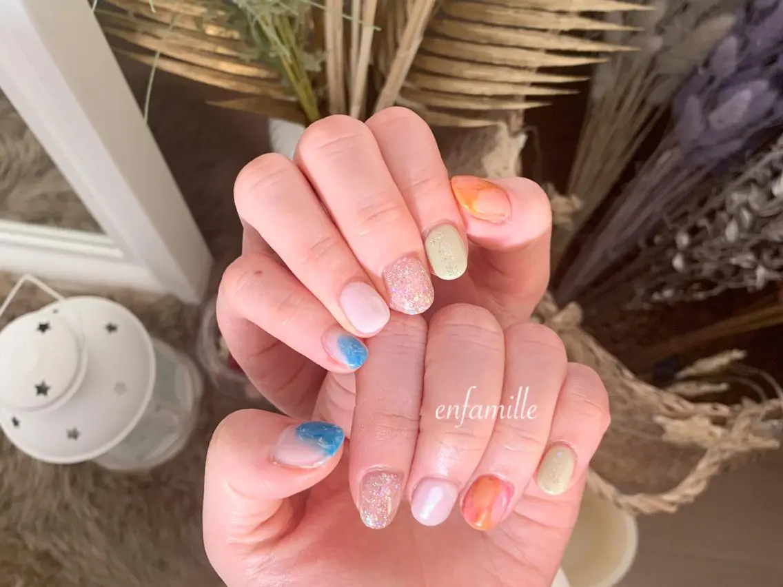 ネイル ハンドネイル nail salon en familleのネイルデザイン