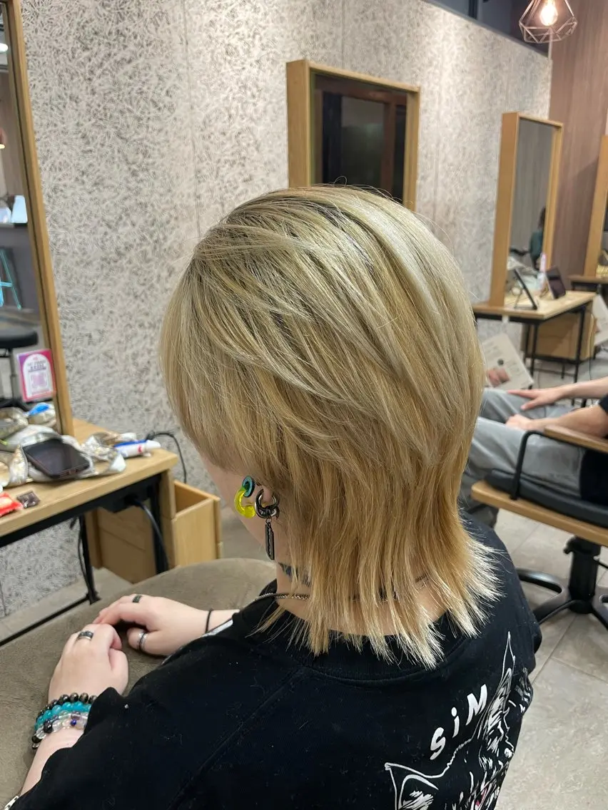 ショート 縮毛矯正 縮毛矯正 浅川恵太/縮毛矯正 /ブリーチ縮毛矯正のヘアスタイル