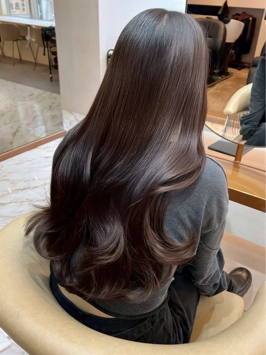 ロング カット ヘアカラー トリートメント ヘッドスパ ヘアセット 🫧似合わせレイヤー 透明感カラー🫧清野のヘアスタイル