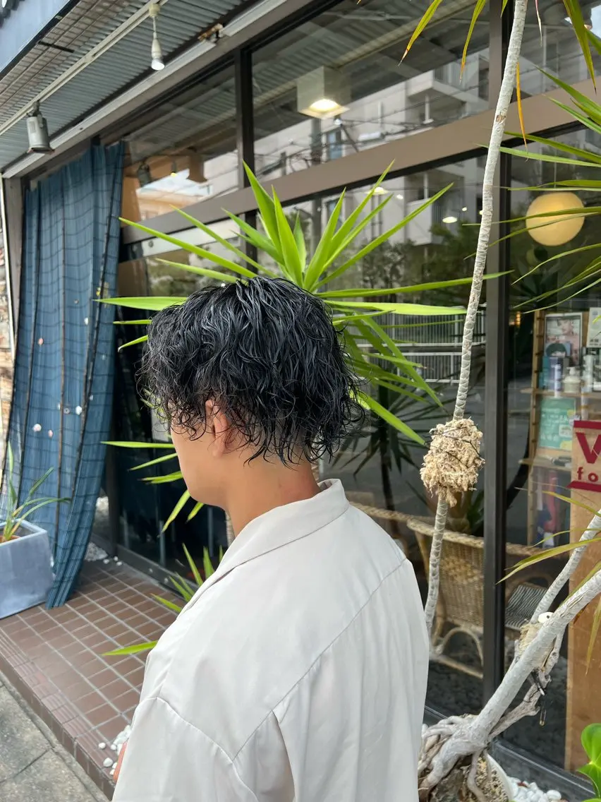 ミディアム カット パーマ 💈メンズ特化💈 坂井竜也のヘアスタイル