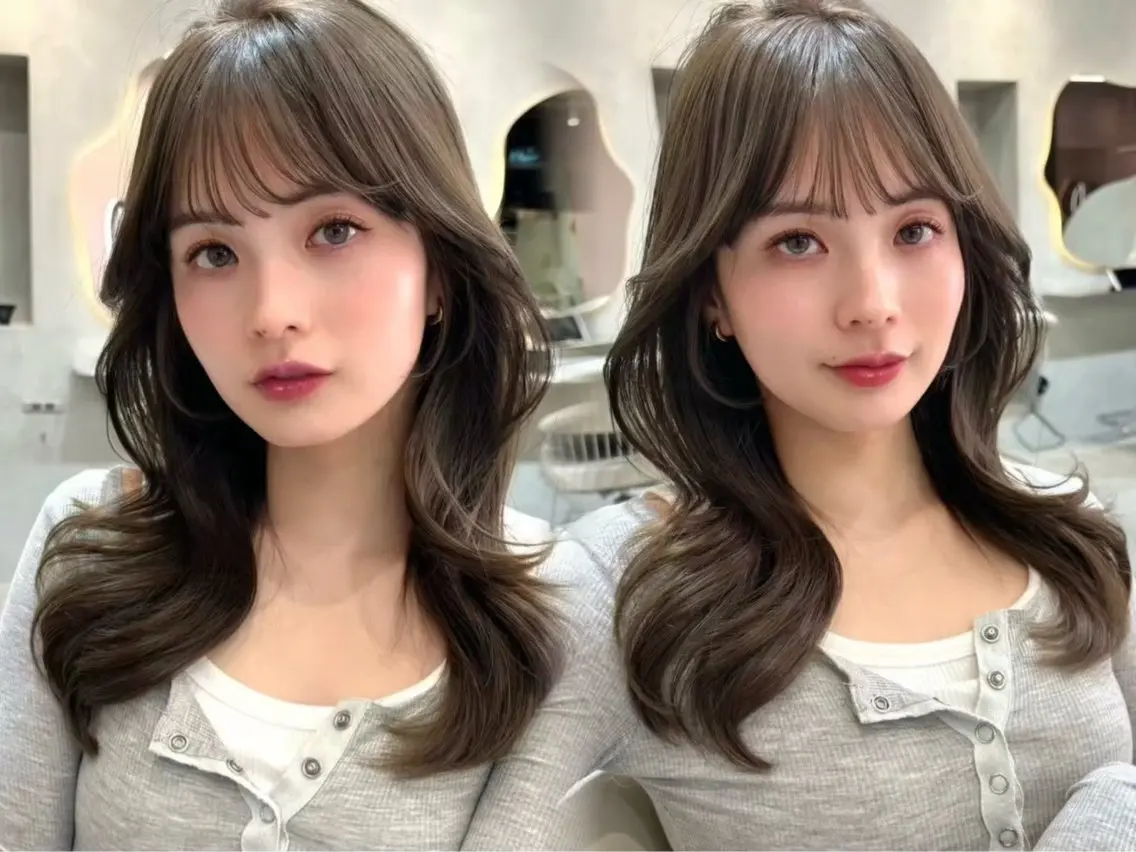 ミディアム レイヤー/ ダブルカラーセナ🎀のヘアスタイル