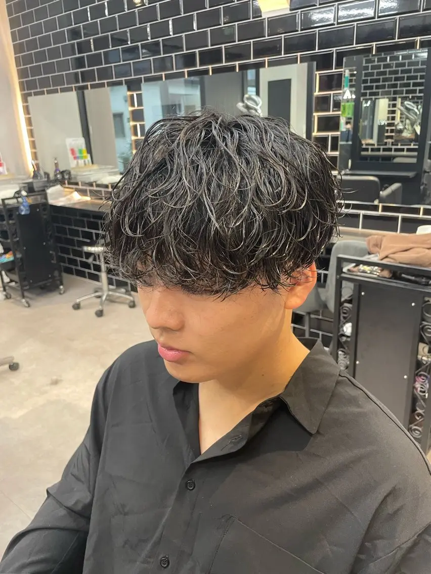 ショート パーマ メンズ カット パーマ 【men's Lapis横浜】海人のヘアスタイル