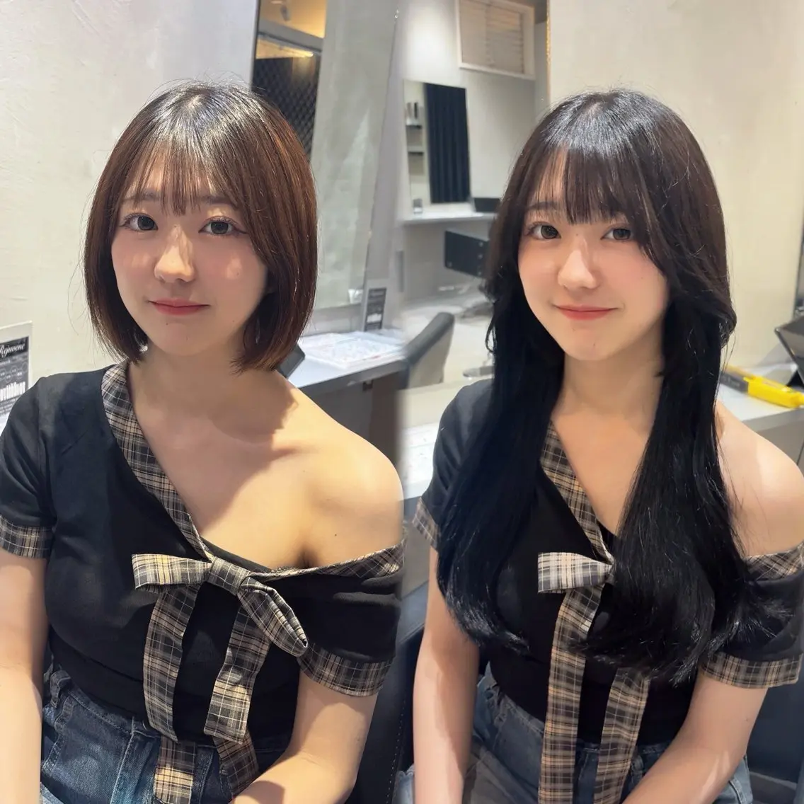 ロング エクステ 艶髪×透明感カラー ののかのヘアスタイル