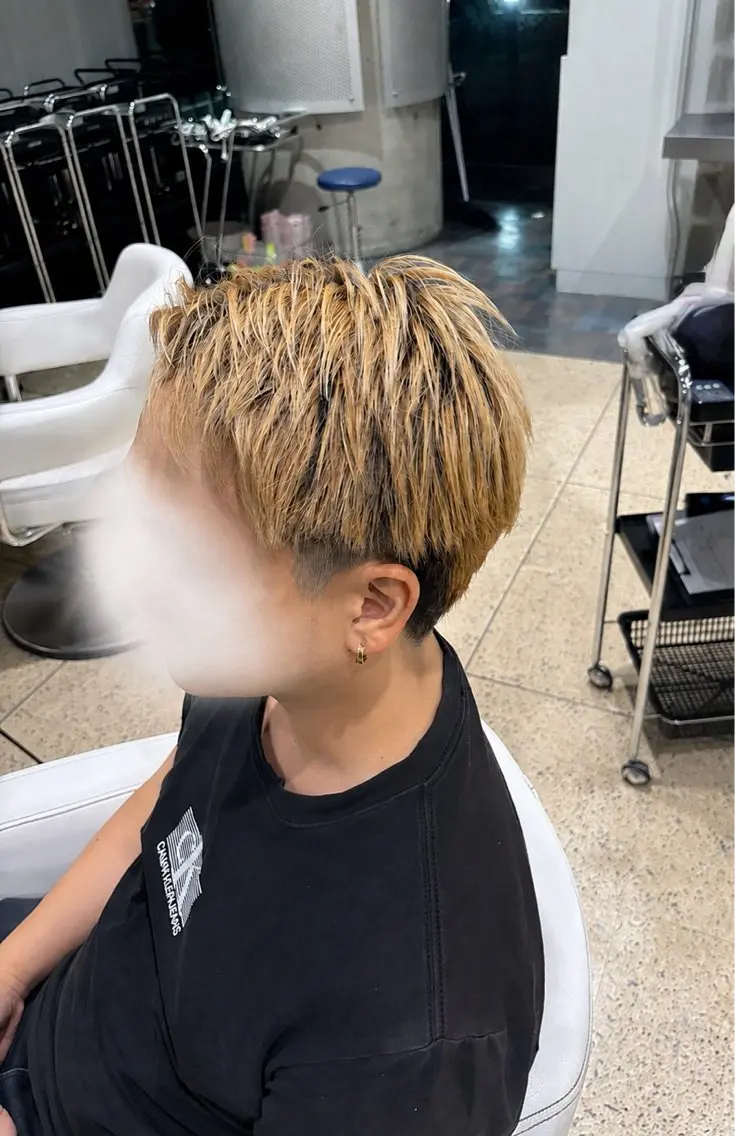 メンズ アップバング メンズショート 平野 龍彌のヘアスタイル