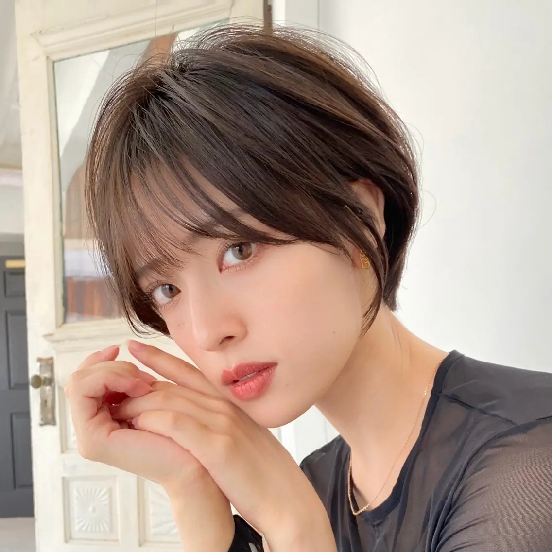 ショート カット ヘアカラー トリートメント 朝ラク/大人ショート /銀座/若狭真央のヘアスタイル