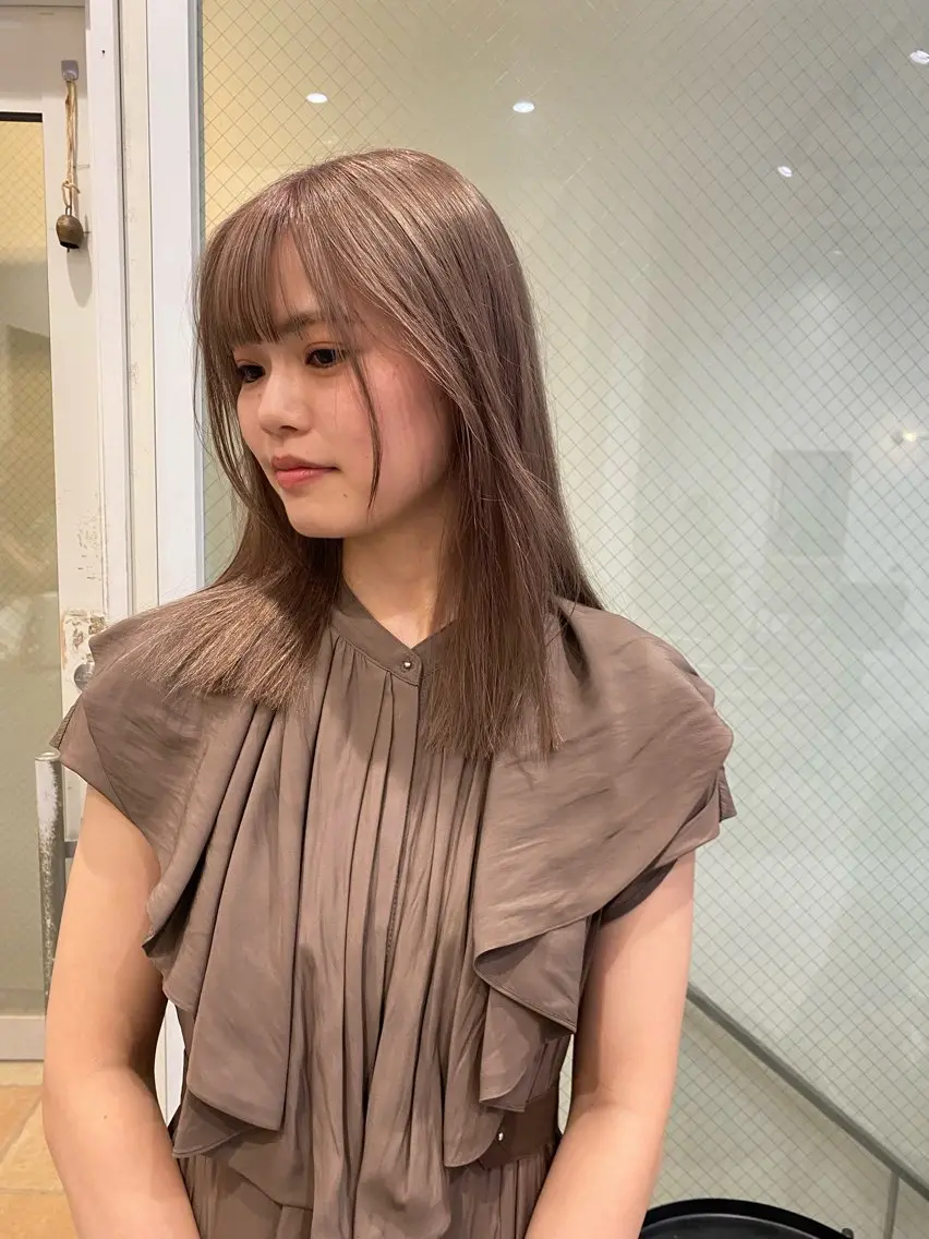 ロング カラー メンズ メンズブリーチ ベージュカラー ブリーチ ピンクカラー ヘアカラー トリートメント Keshiki大名 安部 真輝のヘアスタイル