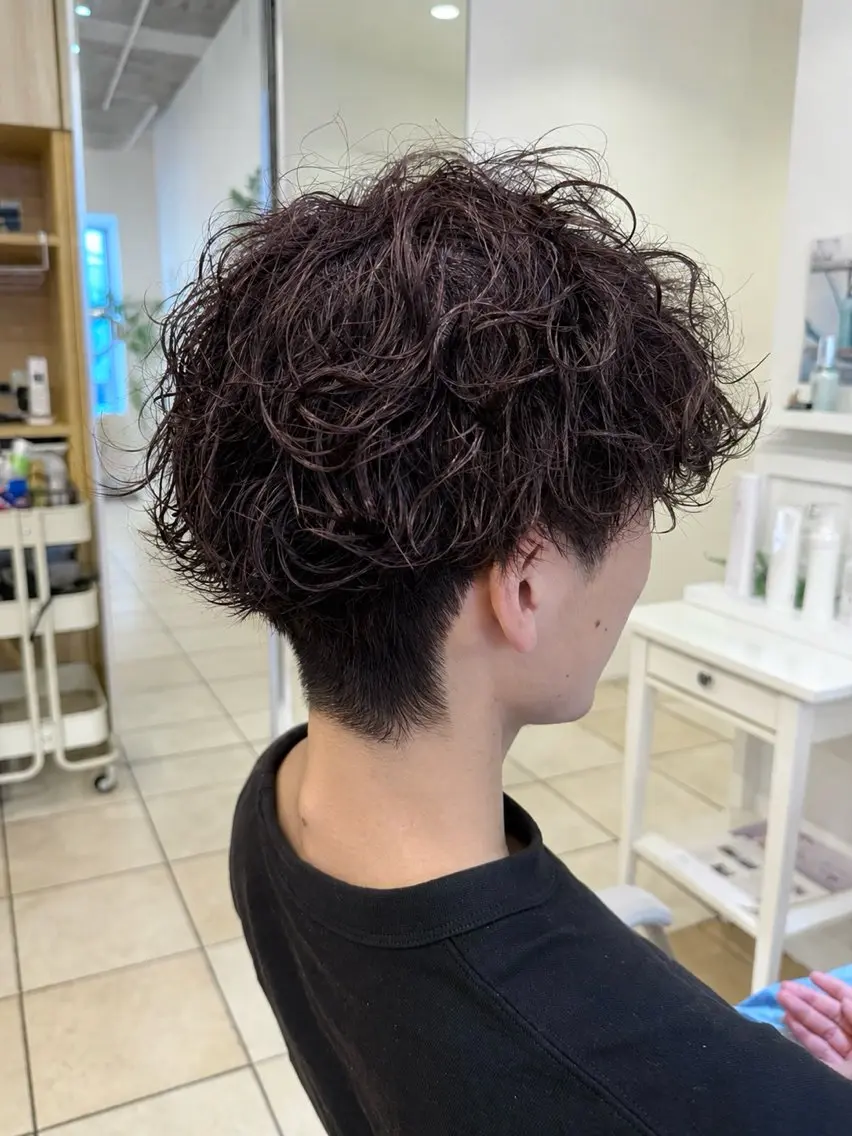 メンズ メンズパーマ 波巻きパーマ カット パーマ トリートメント 天王寺/透明感カラー /メンズカットRyoのヘアスタイル