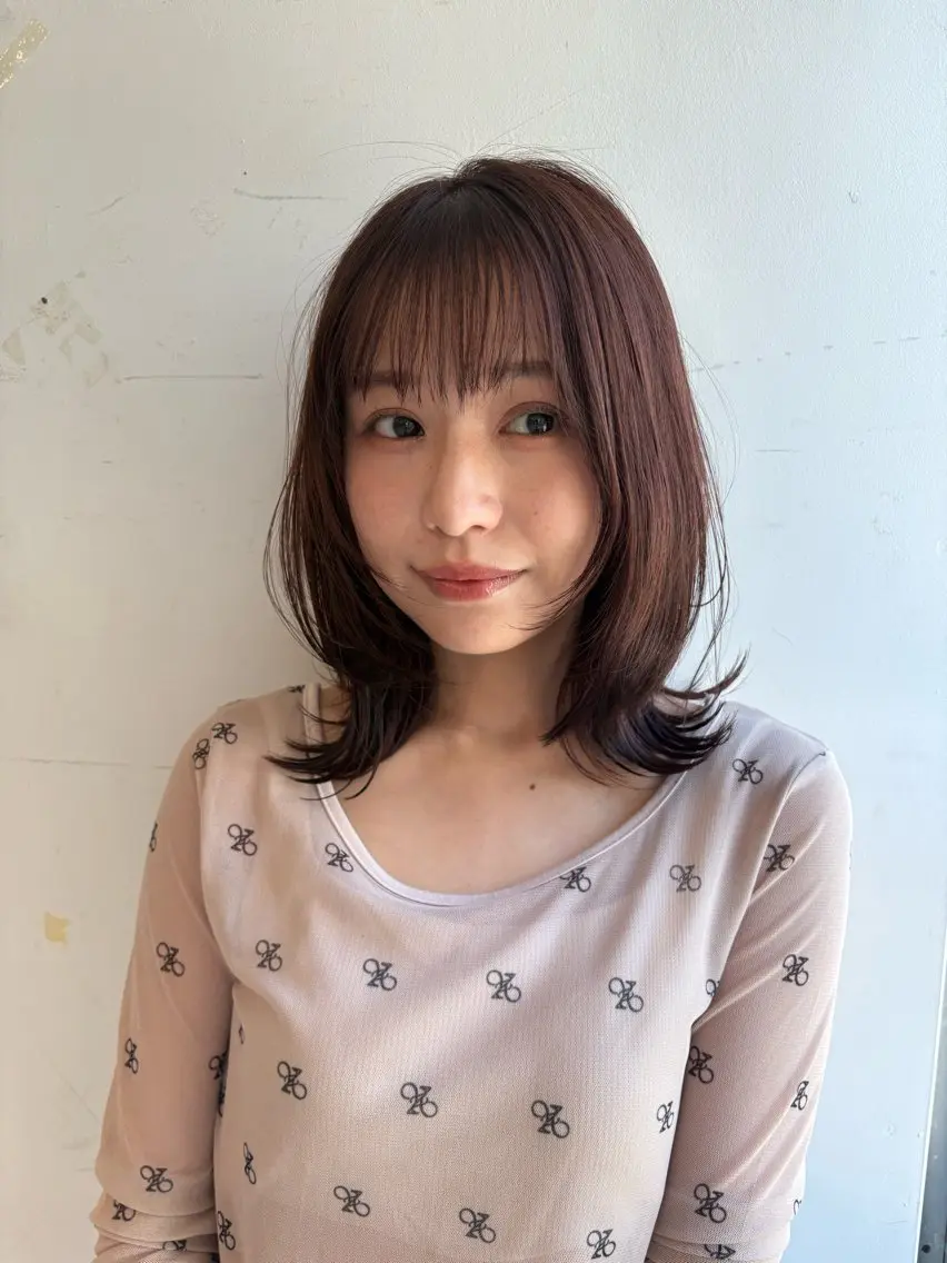 ミディアム カラー スタイリスト 林 風香のヘアスタイル