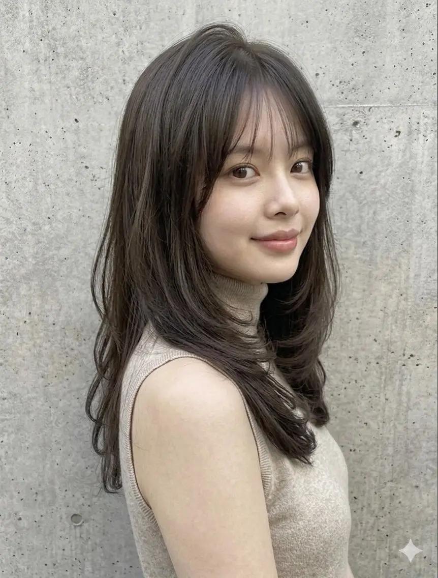 ミディアム カラー カット 縮毛矯正 小澤 一稀のヘアスタイル