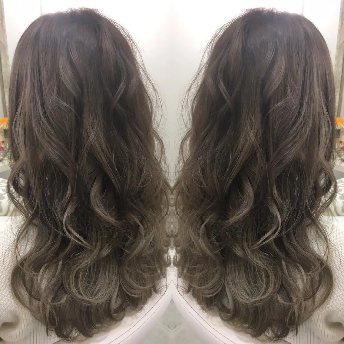 セミロング ロング カラー 髪質改善 中川 翔のヘアスタイル