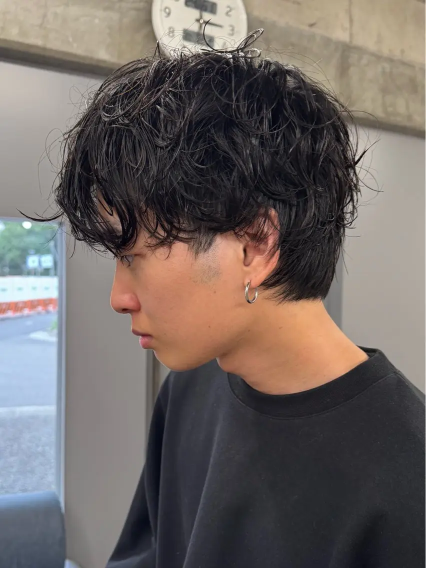 ショート パーマ メンズ カット パーマ 江坂/メンズカット メンズパーマ/山本翼のヘアスタイル