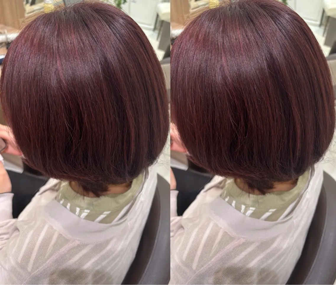 ショート ヘアカラー トリートメント ☁🫧縮毛矯正 /沖春奈🪽🫧のヘアスタイル