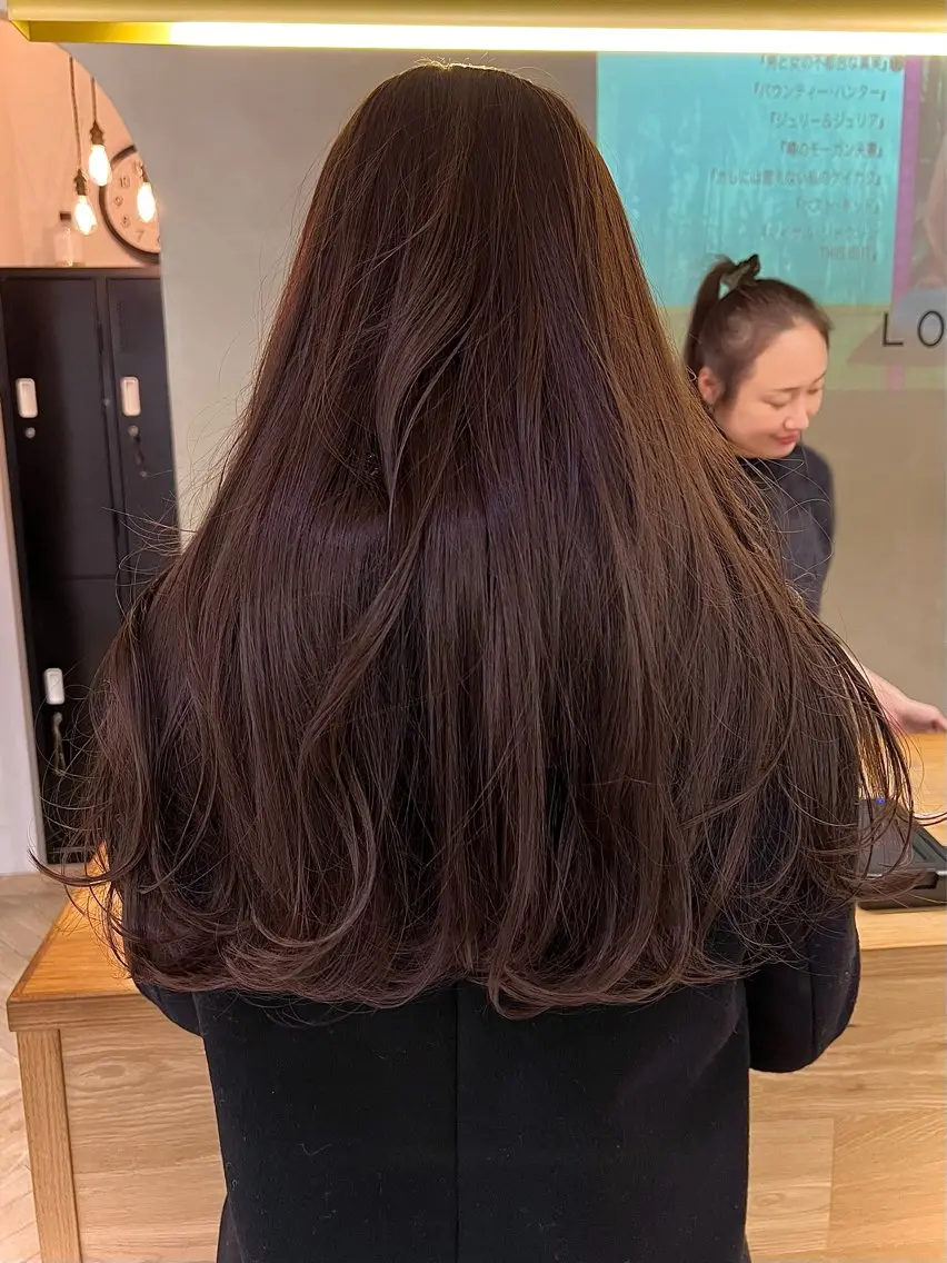 ロング 似合わせレイヤー ＆縮毛矯正のヘアスタイル