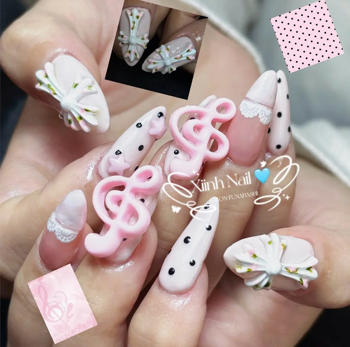 ネイル チークネイル 桜ネイル 長さ出し フットネイル ジェルネイル ハンドネイル XIINH NAIL SALONのネイルデザイン