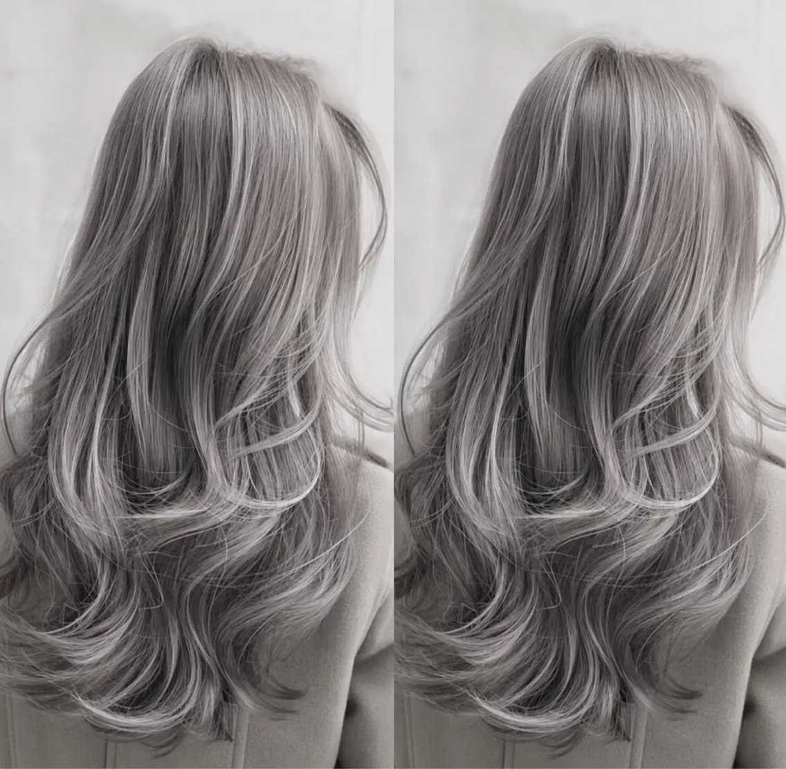 ロング カット ヘアカラー トリートメント レイヤー/艶カラー/ ハイトーンのヘアスタイル