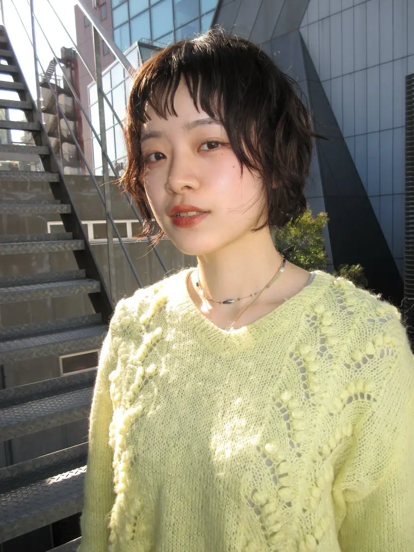 ショート 髪質改善 レイヤーカット ショートヘア ウルフカット ウルフレイヤー レイヤーカット\ウル フ　chinatsuのヘアスタイル