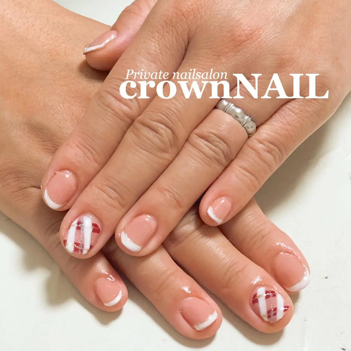 キッズ ネイル フレンチネイル シンプルネイル ensowa✱laf NAILのネイルデザイン